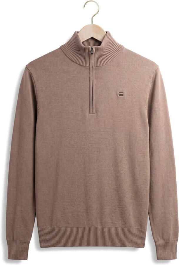 G-STAR RAW Heren Truien & Vesten Core Refined Half Zip Knit Camel - Foto 4