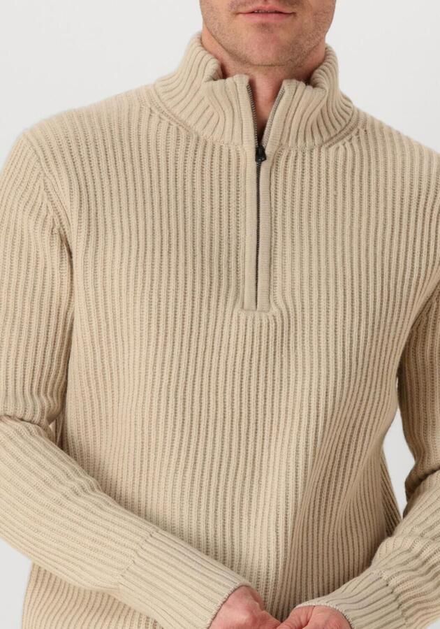 G-Star Raw Gebreide pullover van lanawolmix met opstaande kraag en ritssluiting - Foto 3