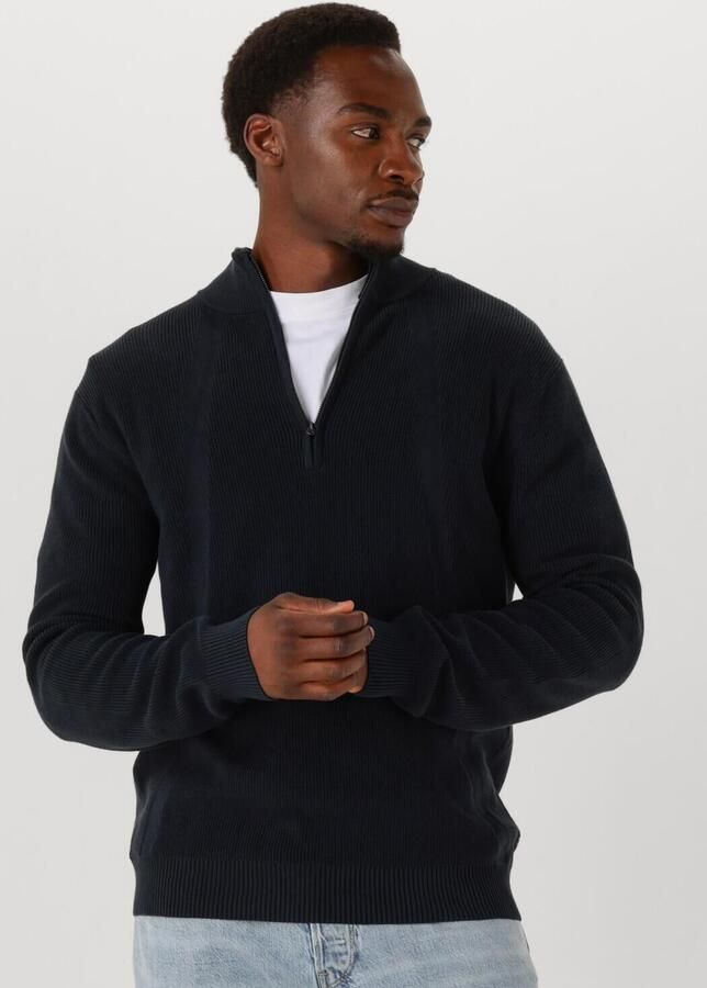 G-STAR RAW Heren Truien & Vesten Structure Half Zip Knit Donkerblauw - Foto 4