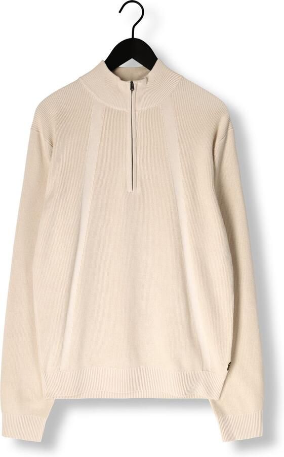 G-STAR RAW Heren Truien & Vesten Structure Half Zip Knit Ecru - Foto 3
