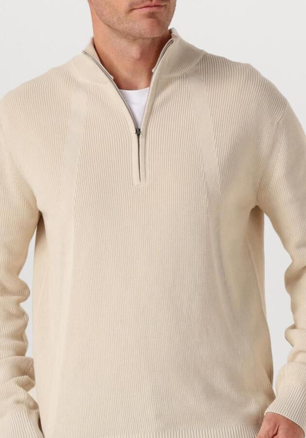G-STAR RAW Heren Truien & Vesten Structure Half Zip Knit Ecru - Foto 1