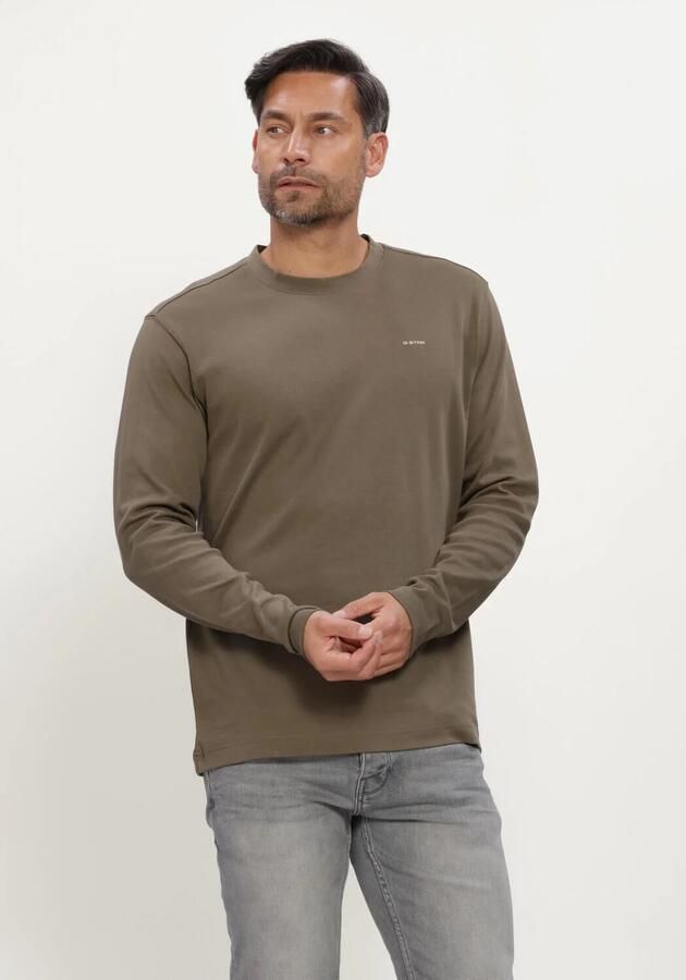 G-STAR RAW Heren Truien & Vesten True Regular R T L\s Groen