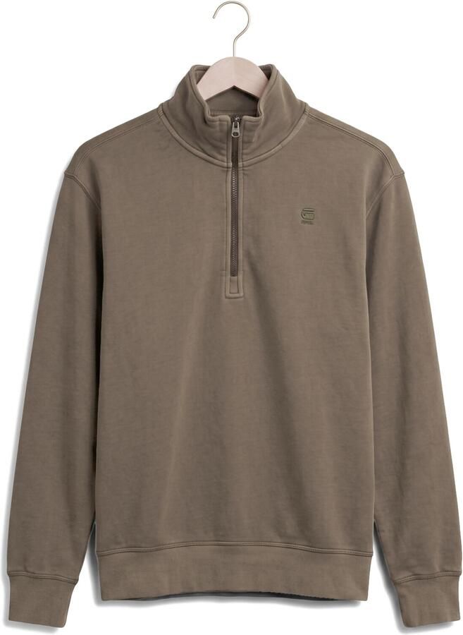 G-STAR RAW Heren Truien & Vesten Unit Washed Half Zip Sw L\s Taupe - Foto 2