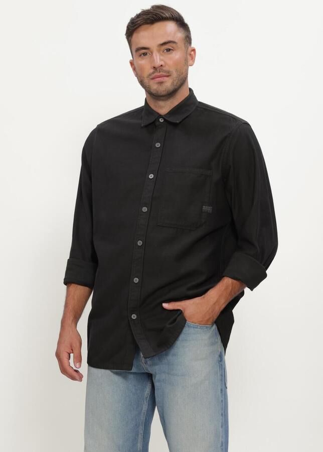 G-STAR RAW Heren Overhemden Regular 1-pkt Shirt L\s Zwart