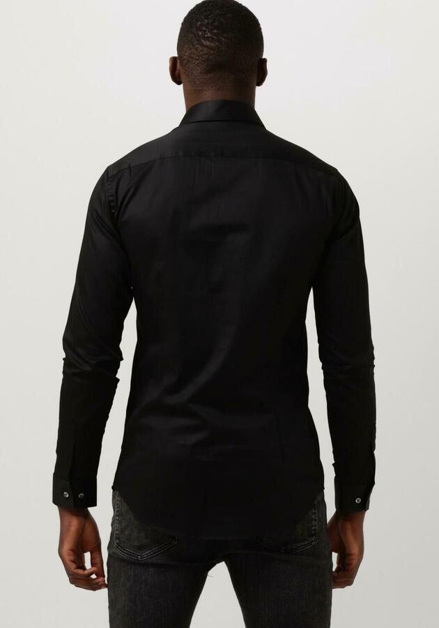 Genti Klassiek Herenoverhemd Zwart Black Heren - Foto 2