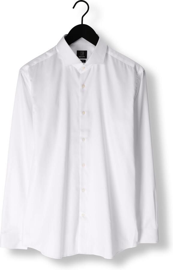 GENTI Heren Overhemden S9254-1109 Wit - Foto 3