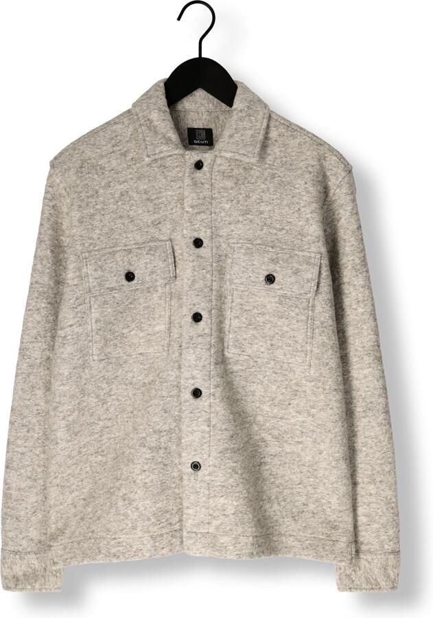 GENTI Heren Overshirts Eagle Relaxed Fit Lichtgrijs