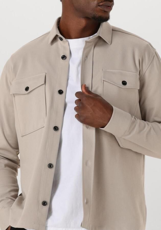 GENTI Heren Overshirts Midtown Relaxed Fit Beige - Foto 3
