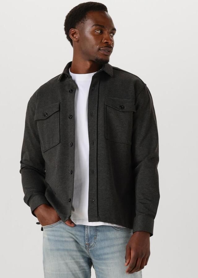 GENTI Heren Overshirts Midtown Relaxed Fit Donkergrijs - Foto 4