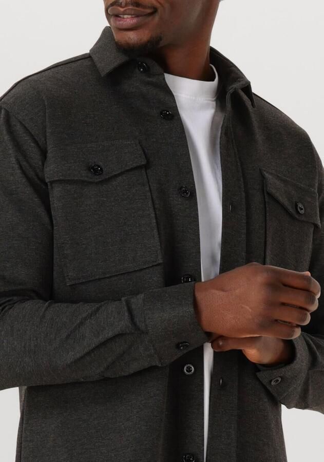 GENTI Heren Overshirts Midtown Relaxed Fit Donkergrijs - Foto 2
