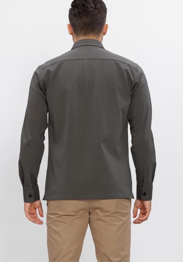 GENTI Heren Overshirts Midtown Relaxed Fit Donkergrijs - Foto 2