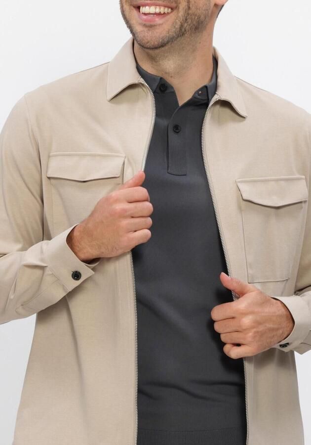 GENTI Heren Overshirts Oaks Shirt Jacket Beige - Foto 3