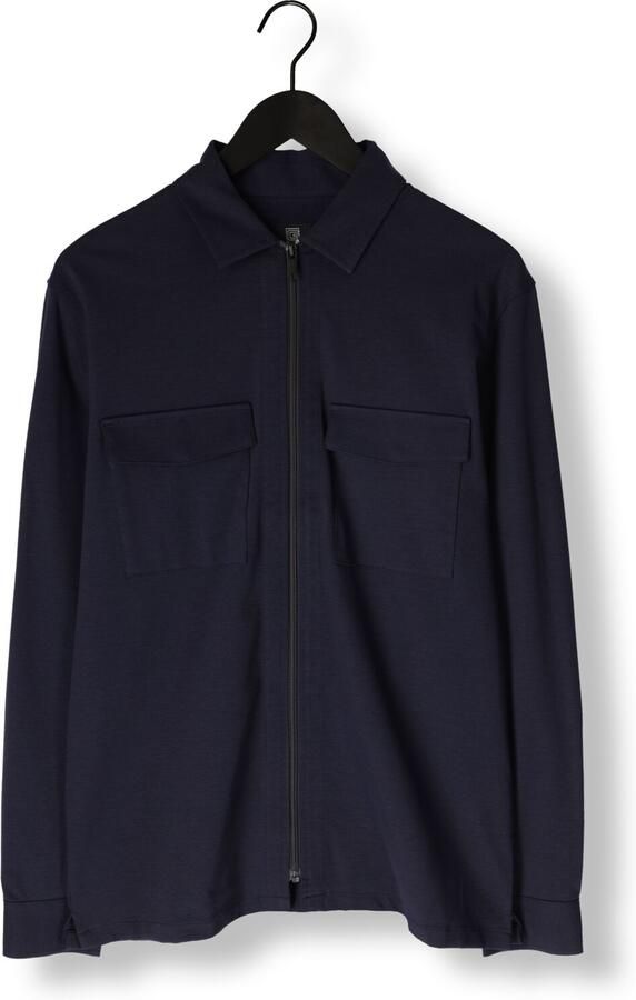 GENTI Heren Overshirts Oaks Shirt Jacket Zip Donkerblauw - Foto 3