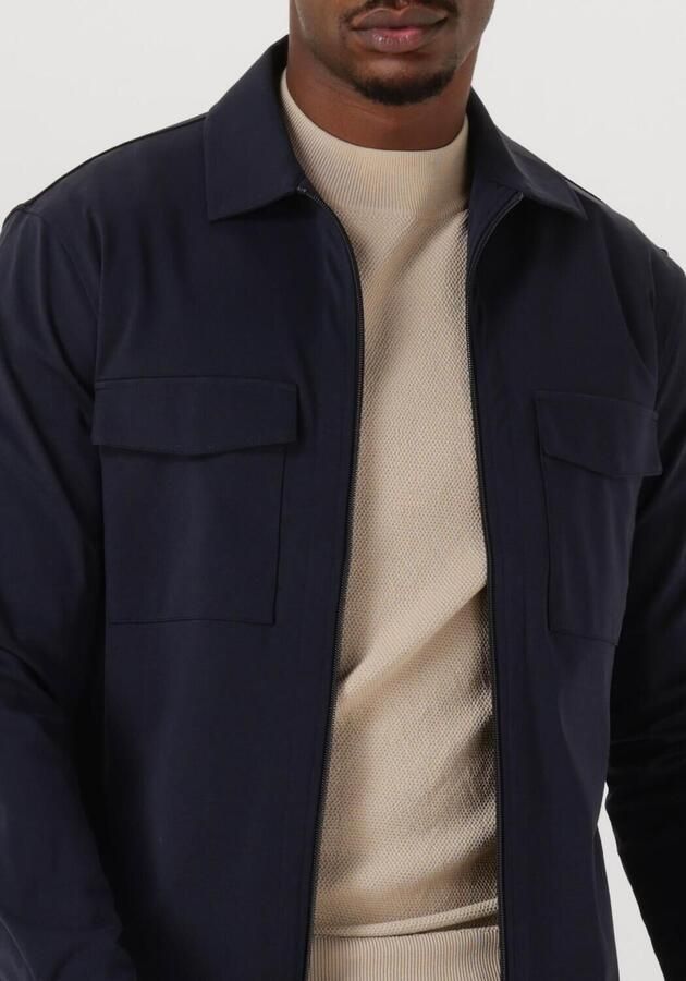 GENTI Heren Overshirts Oaks Shirt Jacket Zip Donkerblauw - Foto 2