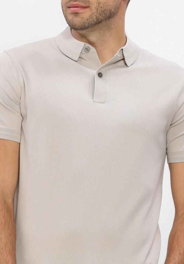 GENTI Heren Polo's & T-shirts Polo 2 Button Ss 1260 Beige - Foto 4
