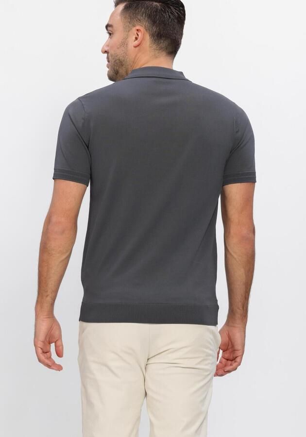 GENTI Heren Polo's & T-shirts Polo 2 Button Ss 1260 Donkergrijs - Foto 3