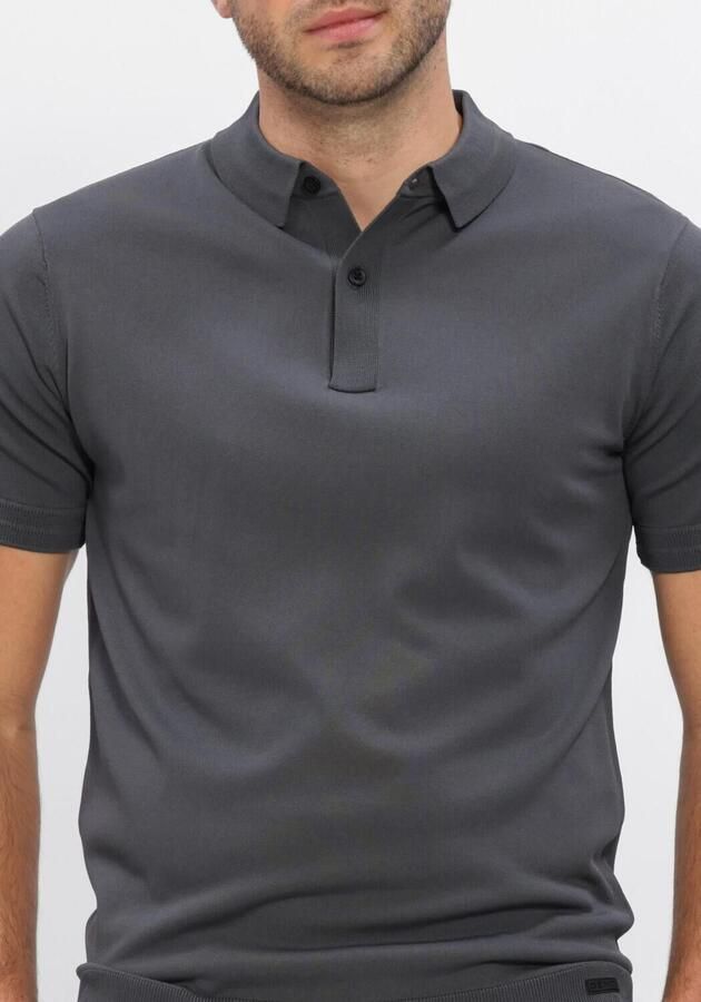 GENTI Heren Polo's & T-shirts Polo 2 Button Ss 1260 Donkergrijs - Foto 4