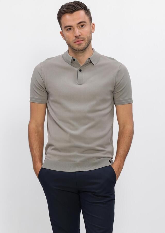 GENTI Heren Polo's & T-shirts Polo 2 Button Ss 1260 Grijs