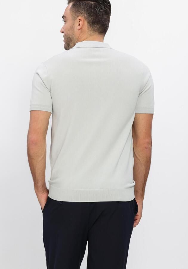 GENTI Heren Polo's & T-shirts Polo 2 Button Ss 1260 Lichtgrijs - Foto 3