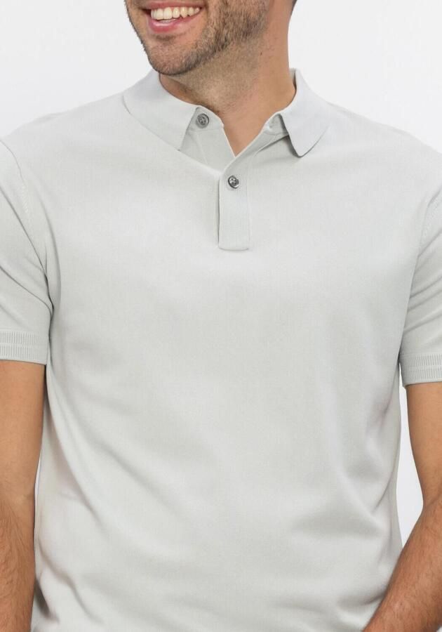 GENTI Heren Polo's & T-shirts Polo 2 Button Ss 1260 Lichtgrijs - Foto 4
