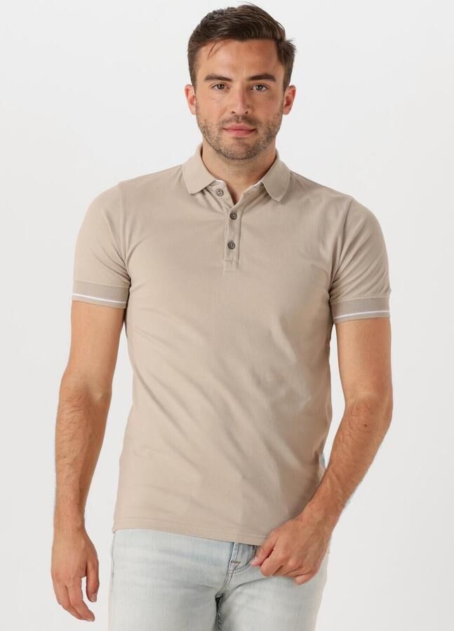 GENTI Heren Polo's & T-shirts Polo 3 Button Ss J2001-1212 Beige - Foto 4