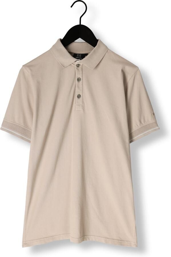 GENTI Heren Polo's & T-shirts Polo 3 Button Ss J2001-1212 Beige - Foto 3