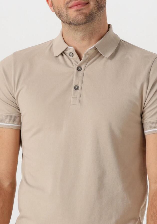 GENTI Heren Polo's & T-shirts Polo 3 Button Ss J2001-1212 Beige - Foto 2