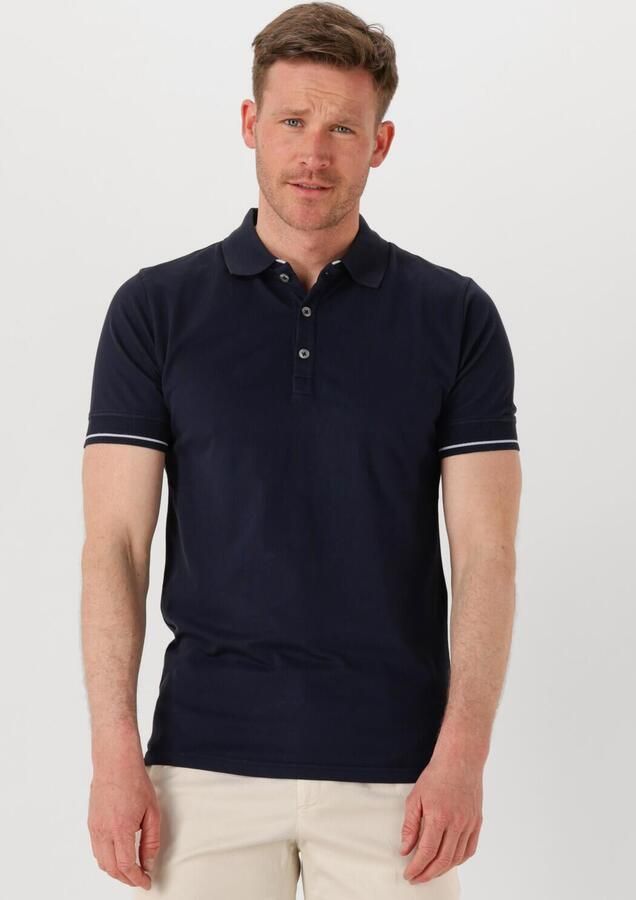 GENTI Heren Polo's & T-shirts Polo 3 Button Ss J2001-1212 Donkerblauw - Foto 4