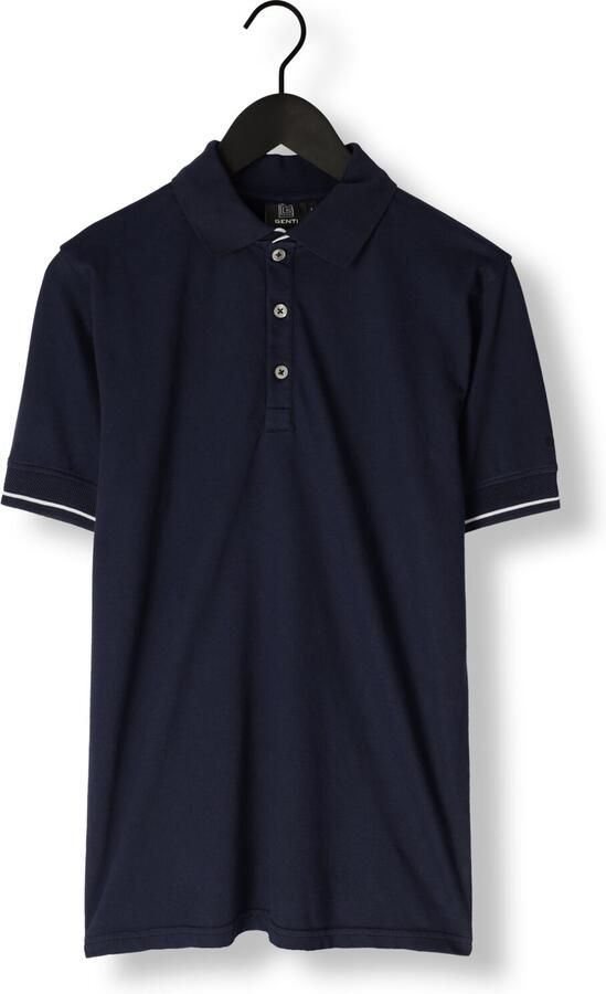 GENTI Heren Polo's & T-shirts Polo 3 Button Ss J2001-1212 Donkerblauw - Foto 3