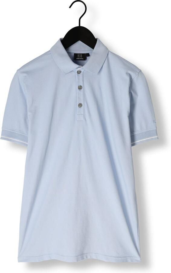 GENTI Heren Polo's & T-shirts Polo 3 Button Ss J2001-1212 Lichtblauw - Foto 3