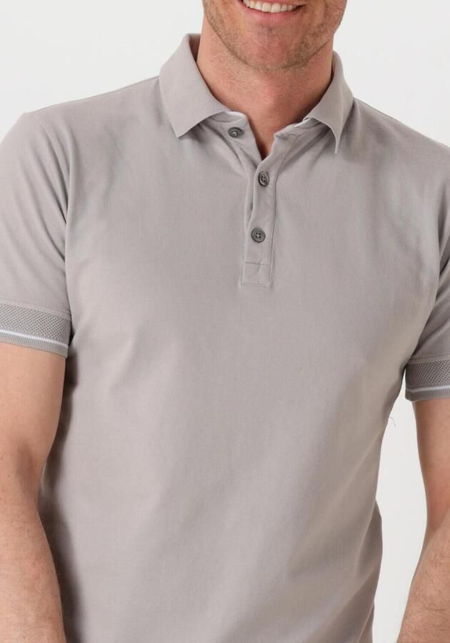 GENTI Heren Polo's & T-shirts Polo 3 Button Ss J2001-1212 Lichtgrijs - Foto 2