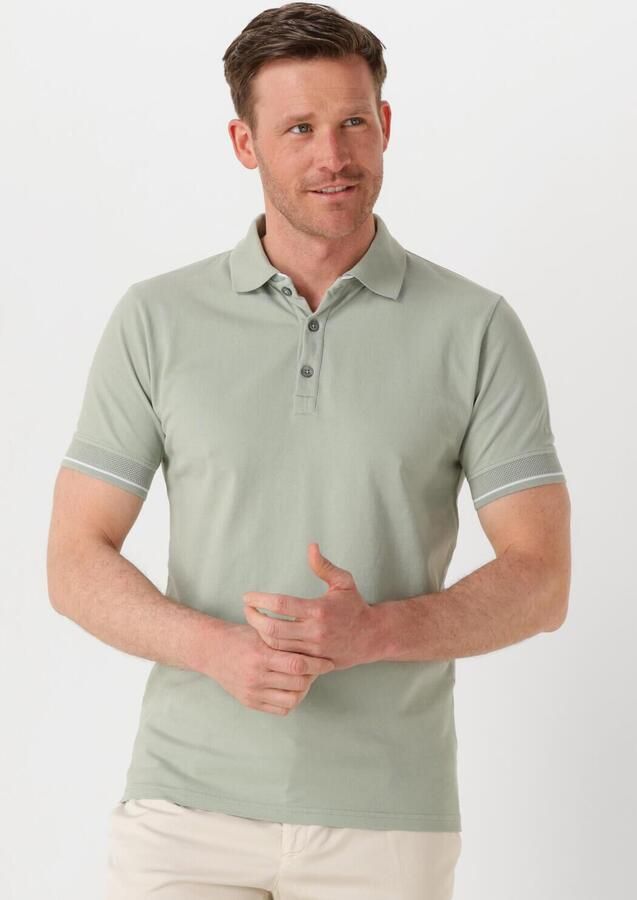 GENTI Heren Polo's & T-shirts Polo 3 Button Ss J2001-1212 Mint - Foto 4