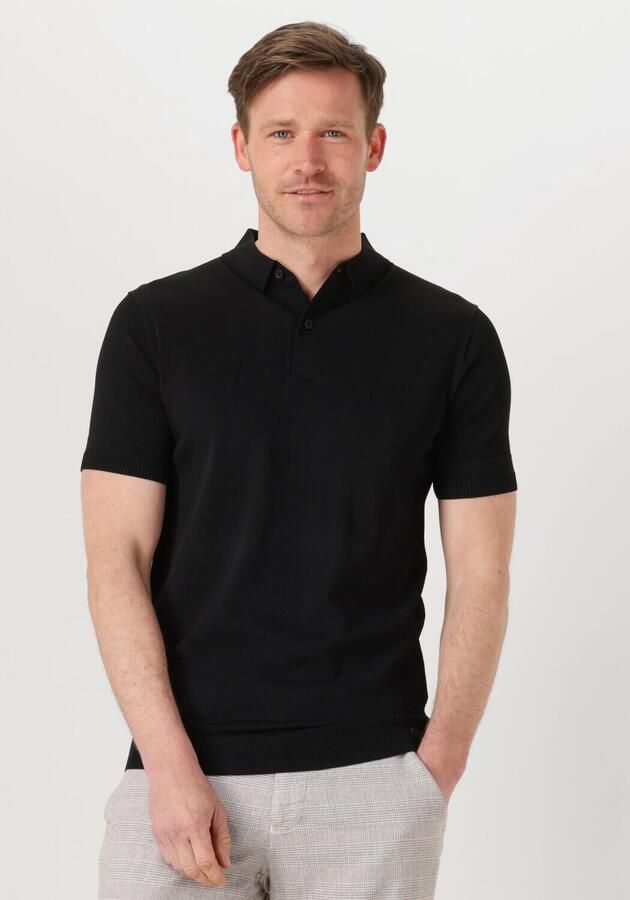 GENTI Heren Polo's & T-shirts Polo Button Ss K2046-1260 Zwart - Foto 4