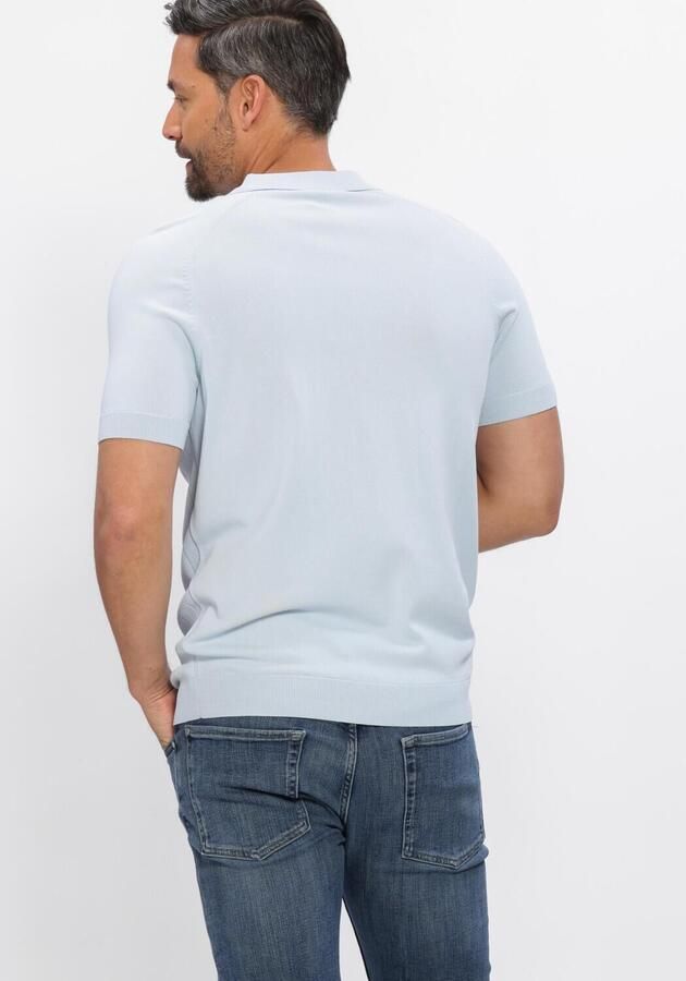 GENTI Heren Polo's & T-shirts Polo Zip Ss 1260 Lichtblauw - Foto 3