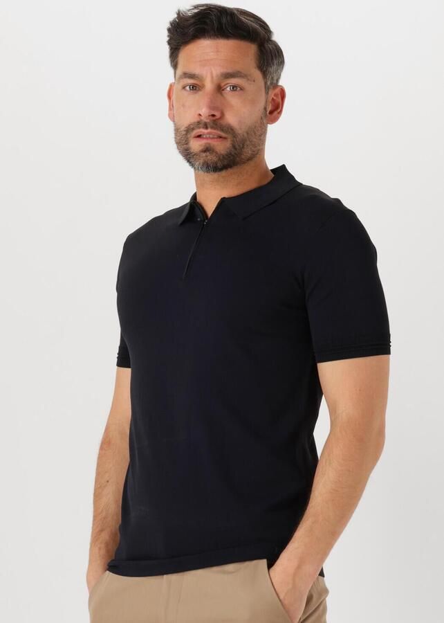 GENTI Heren Polo's & T-shirts Polo Zip Ss K2053-1260 Donkerblauw - Foto 4
