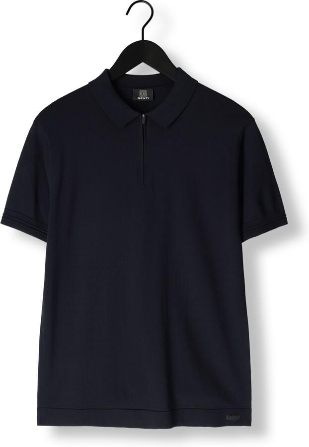 GENTI Heren Polo's & T-shirts Polo Zip Ss K2053-1260 Donkerblauw - Foto 3