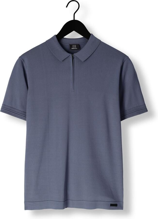 GENTI Heren Polo's & T-shirts Polo Zip Ss K2053-1260 Grijs