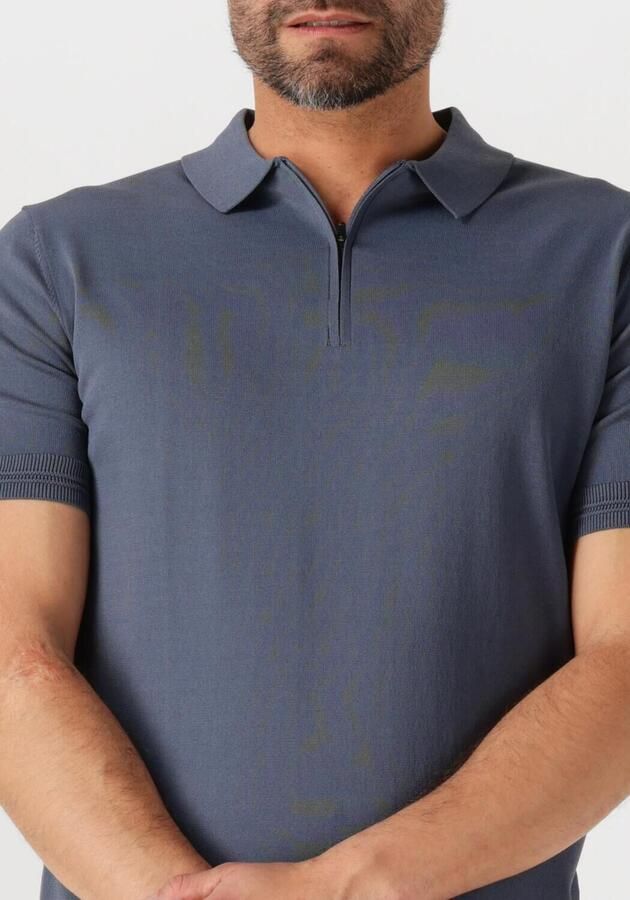 GENTI Heren Polo's & T-shirts Polo Zip Ss K2053-1260 Grijs - Foto 2