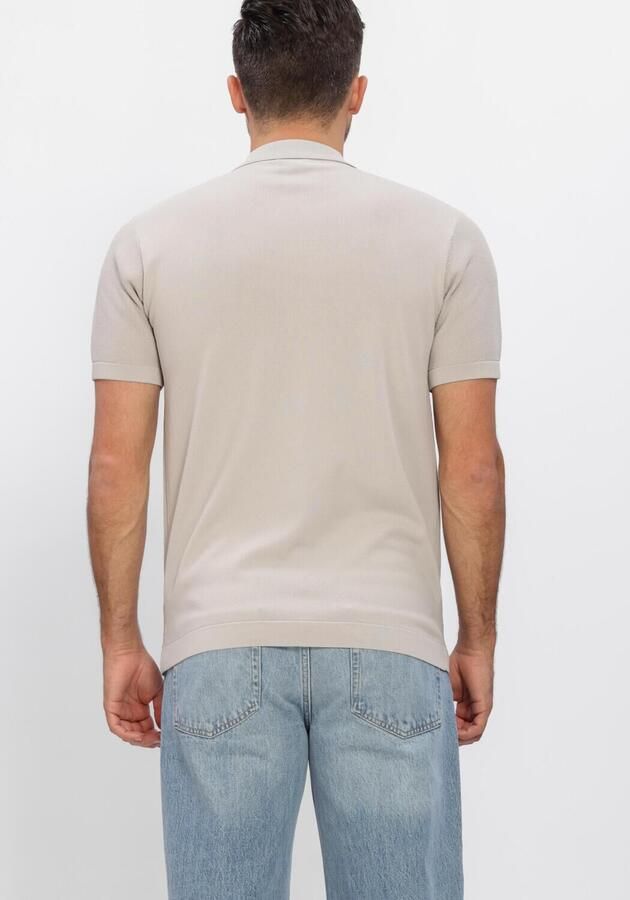 GENTI Heren Polo's & T-shirts Shirt 8 Button Ss 1260 Beige - Foto 2
