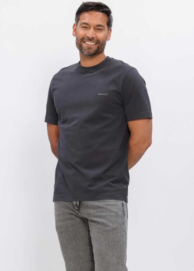 GENTI Heren Polo's & T-shirts T-shirt Ss 1223 Donkergrijs