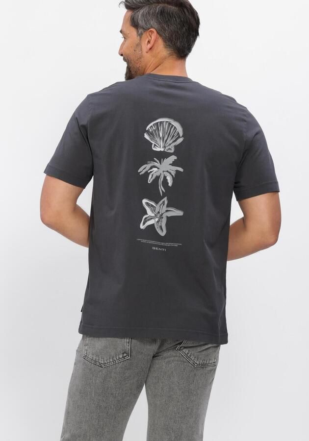 GENTI Heren Polo's & T-shirts T-shirt Ss 1223 Donkergrijs - Foto 3