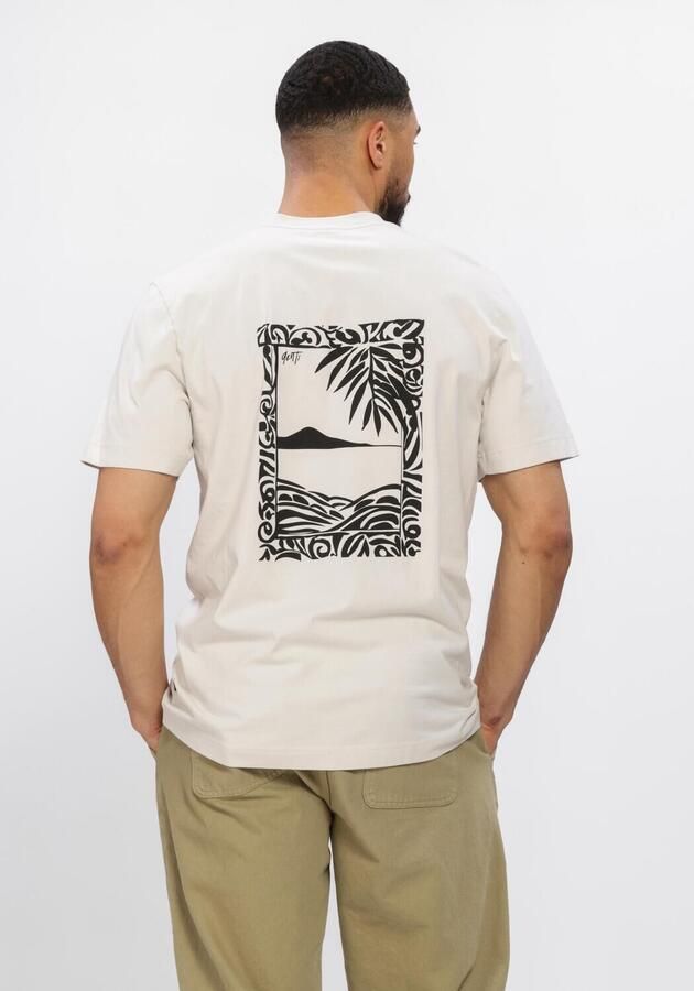 GENTI Heren Polo's & T-shirts T-shirt Ss 1223 Ecru