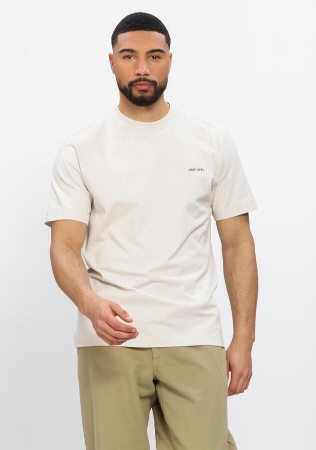 GENTI Heren Polo's & T-shirts T-shirt Ss 1223 Ecru - Foto 3
