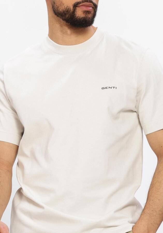 GENTI Heren Polo's & T-shirts T-shirt Ss 1223 Ecru - Foto 4