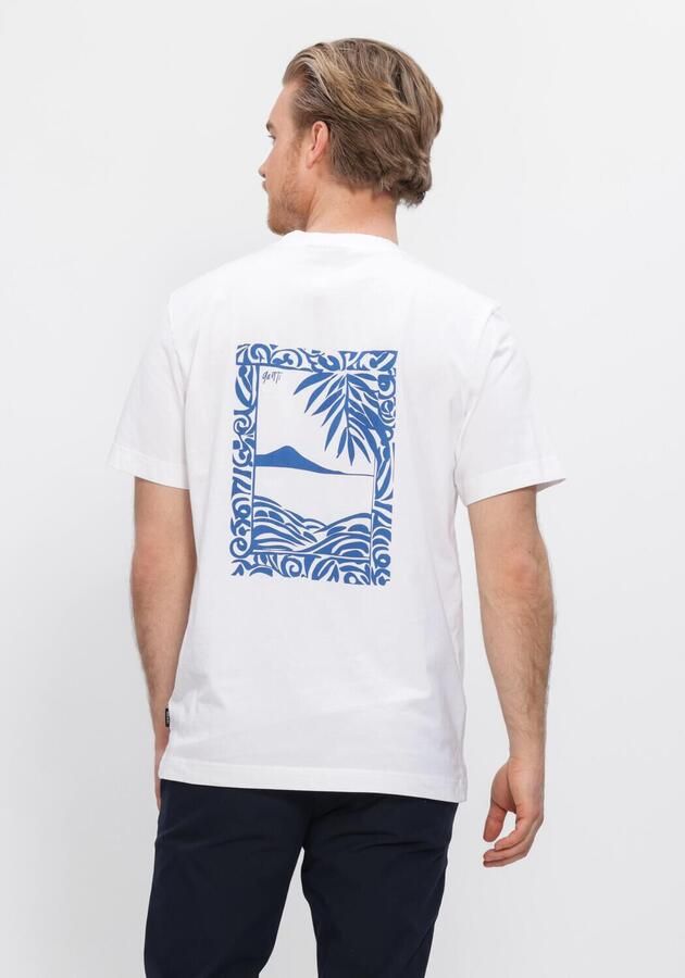 GENTI Heren Polo's & T-shirts T-shirt Ss 1223 Wit