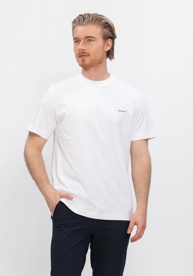 GENTI Heren Polo's & T-shirts T-shirt Ss 1223 Wit - Foto 3