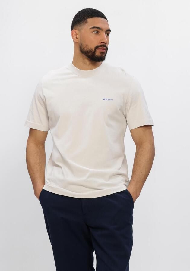 GENTI Heren Polo's & T-shirts T-shirt Ss 1223 Zand - Foto 3