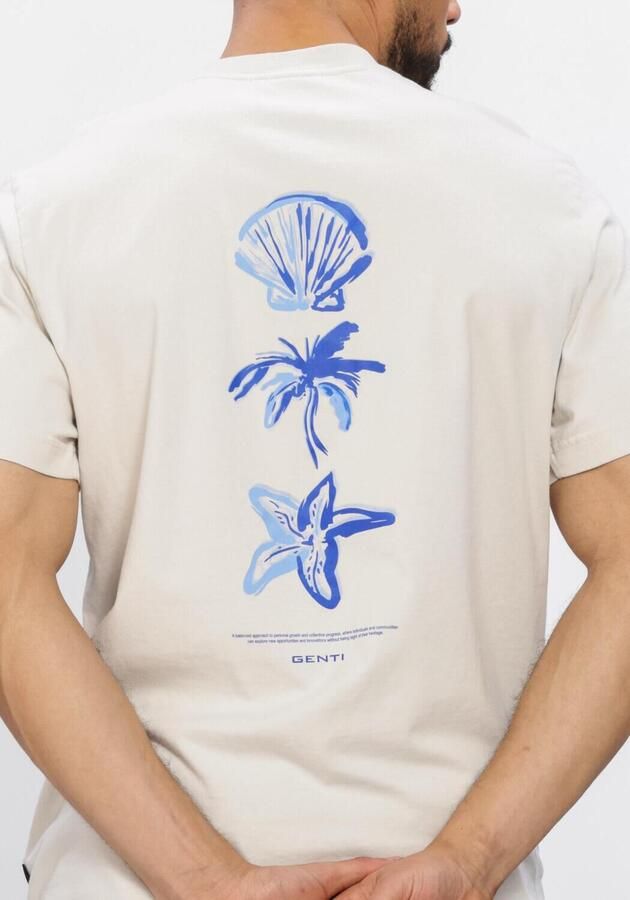 GENTI Heren Polo's & T-shirts T-shirt Ss 1223 Zand - Foto 4