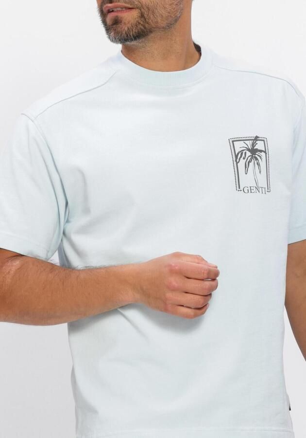 GENTI Heren Polo's & T-shirts T-shirt Ss 1226 Lichtblauw - Foto 4