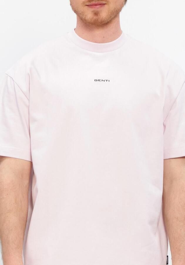 GENTI Heren Polo's & T-shirts T-shirt Ss 1242 Lichtroze - Foto 4